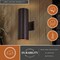Vaxcel Chiasso Aluminum 2 Light Bronze Contemporary Outdoor Tube Wall Light T0654 - alternate 5